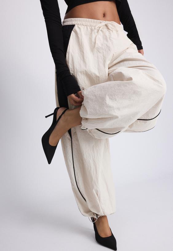 pantalon jogger contrastant