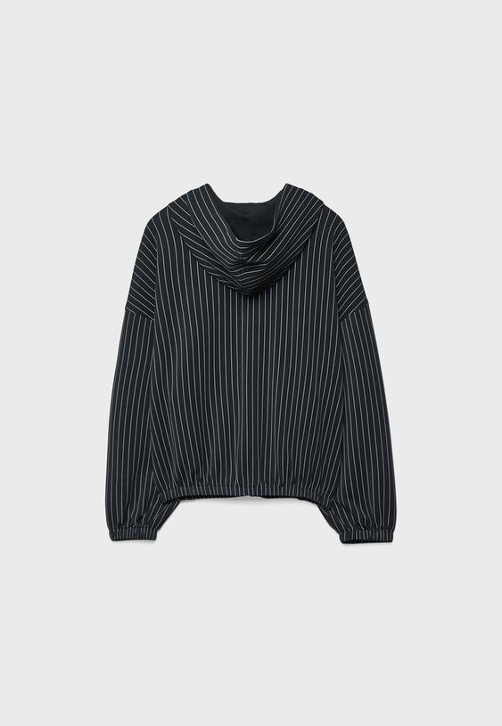 Yumuşak dokulu çizgili sweatshirt - Görsel 7