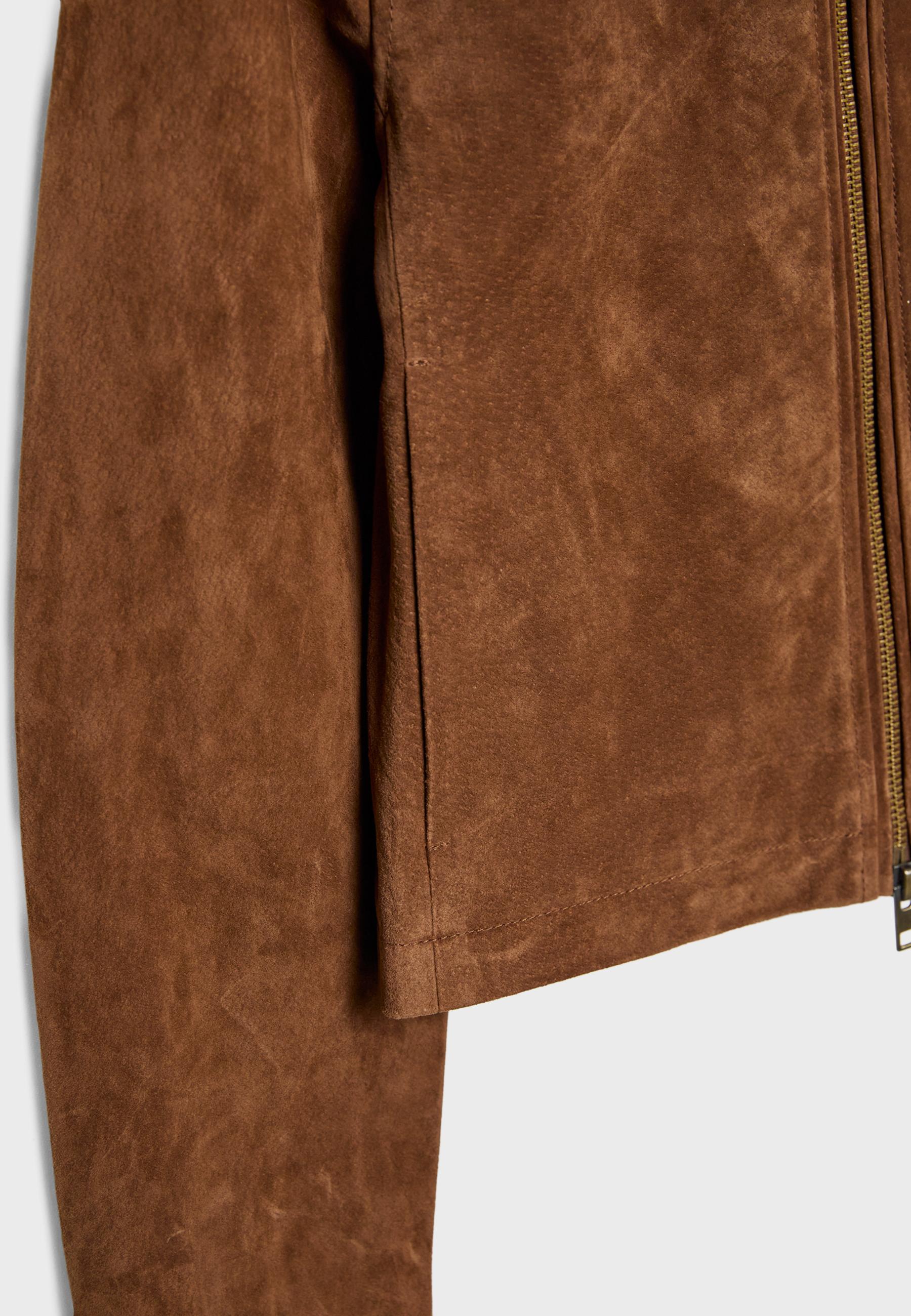 100% leather biker jacket — Brown