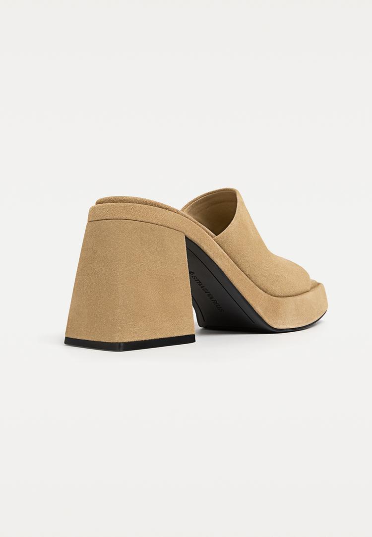 sandalia tacon piel plataforma