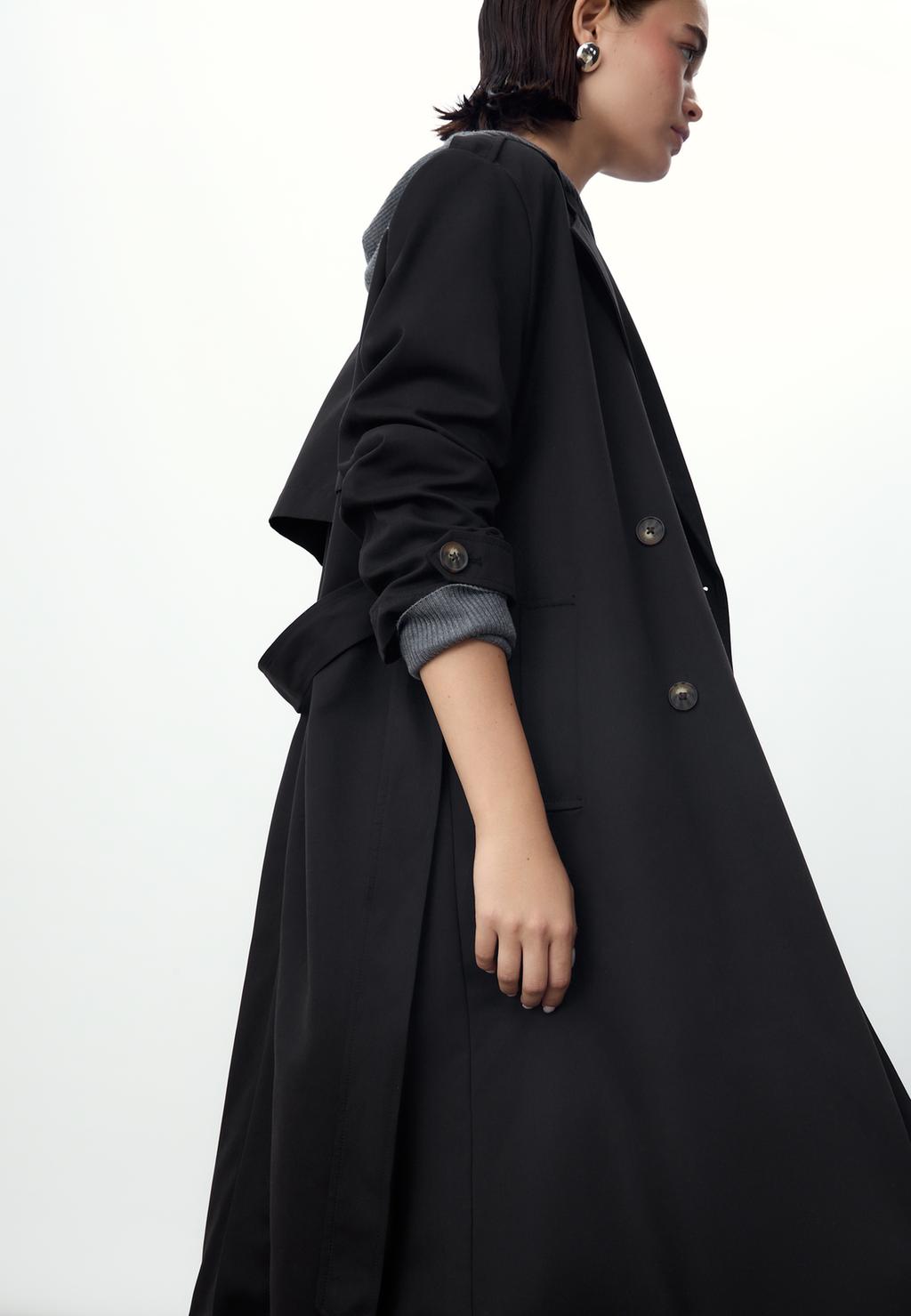 Long flowing trench coat