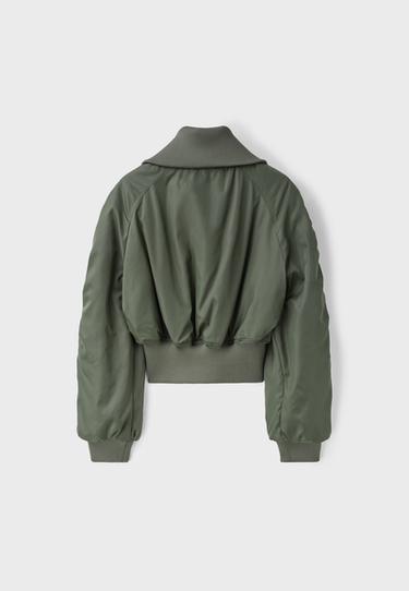 Corset-style bomber jacket — Khaki 8
