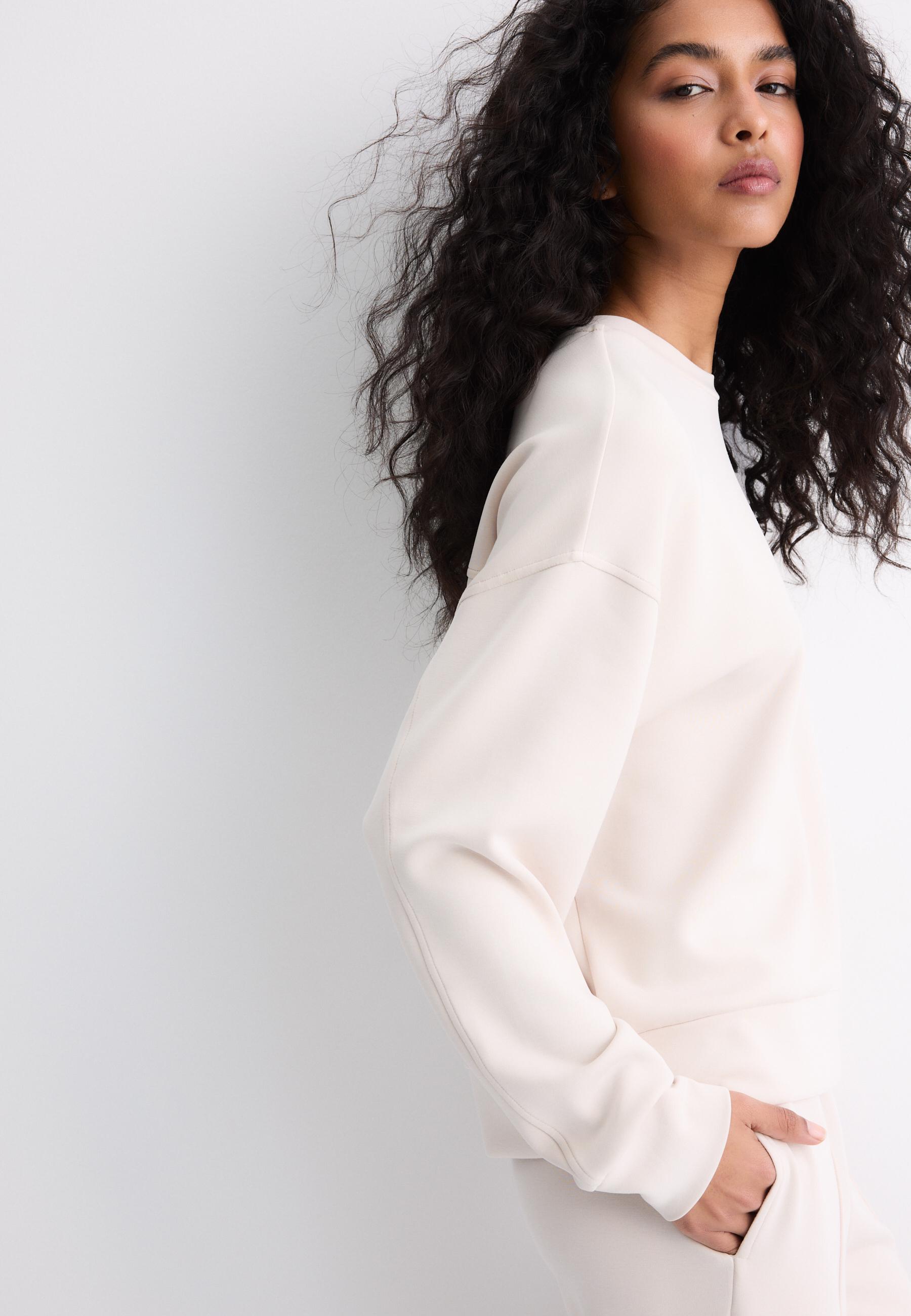 Basic soft-touch sweatshirt — Stone