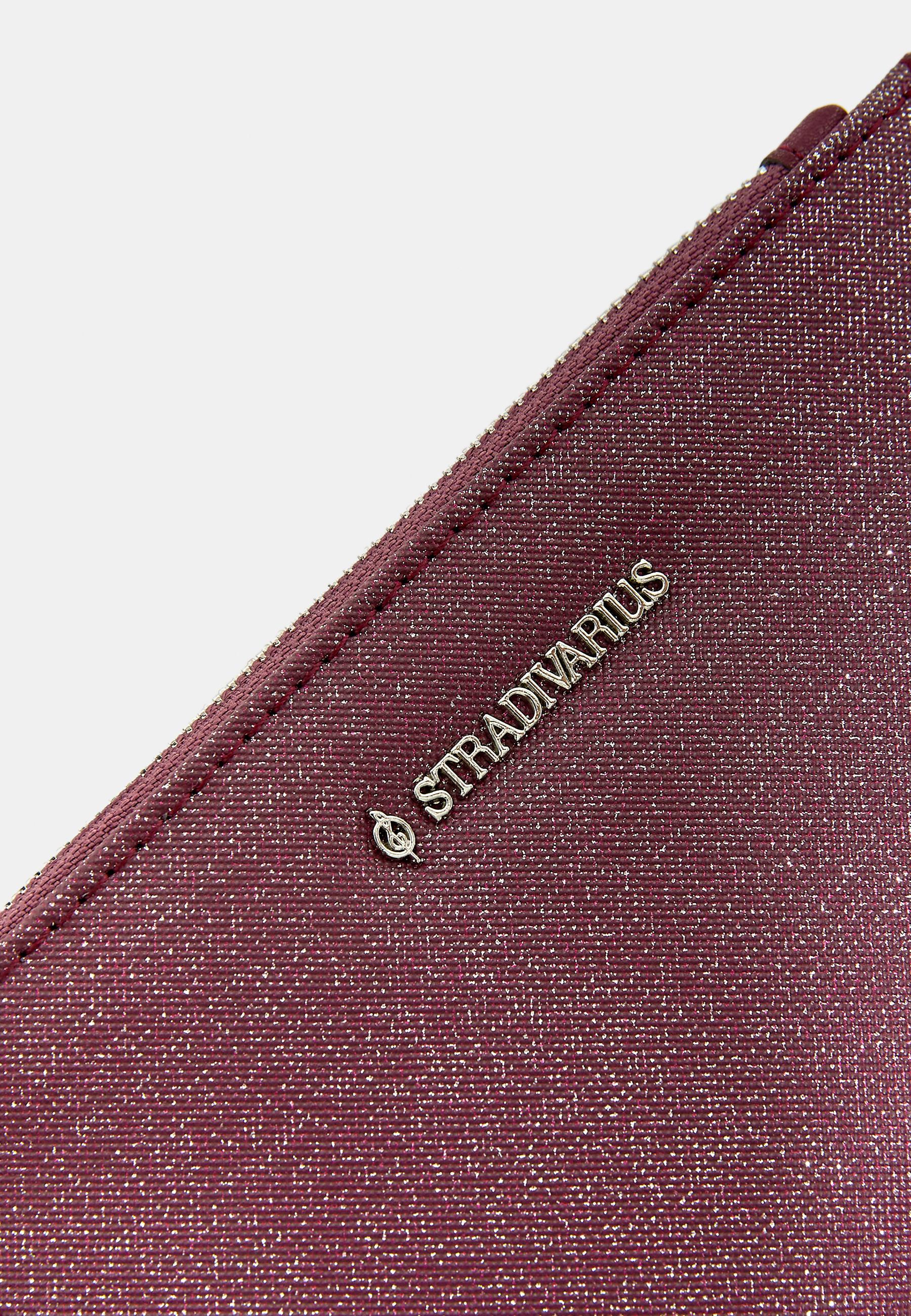 Basic zip-up purse — Burgundy