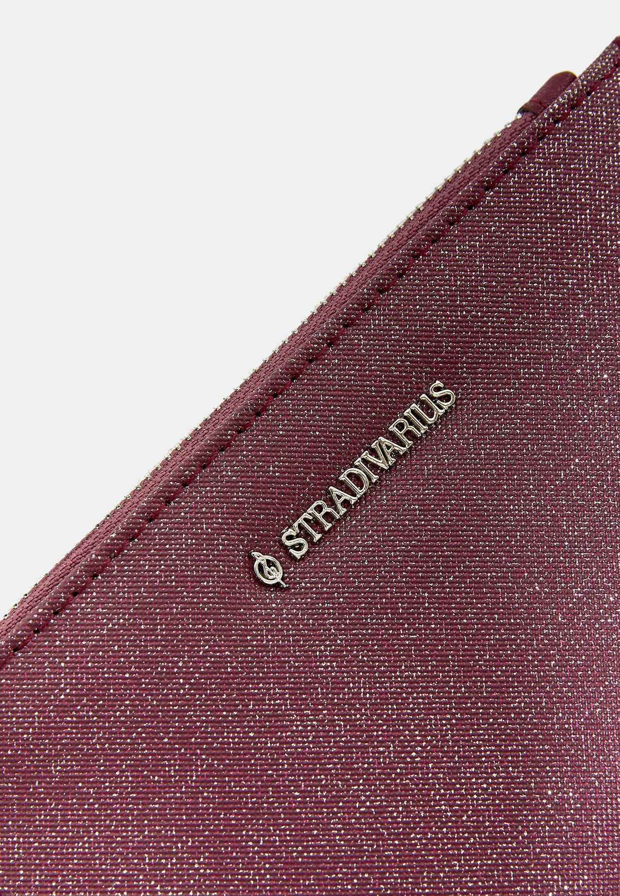 Basic zip-up purse — Burgundy