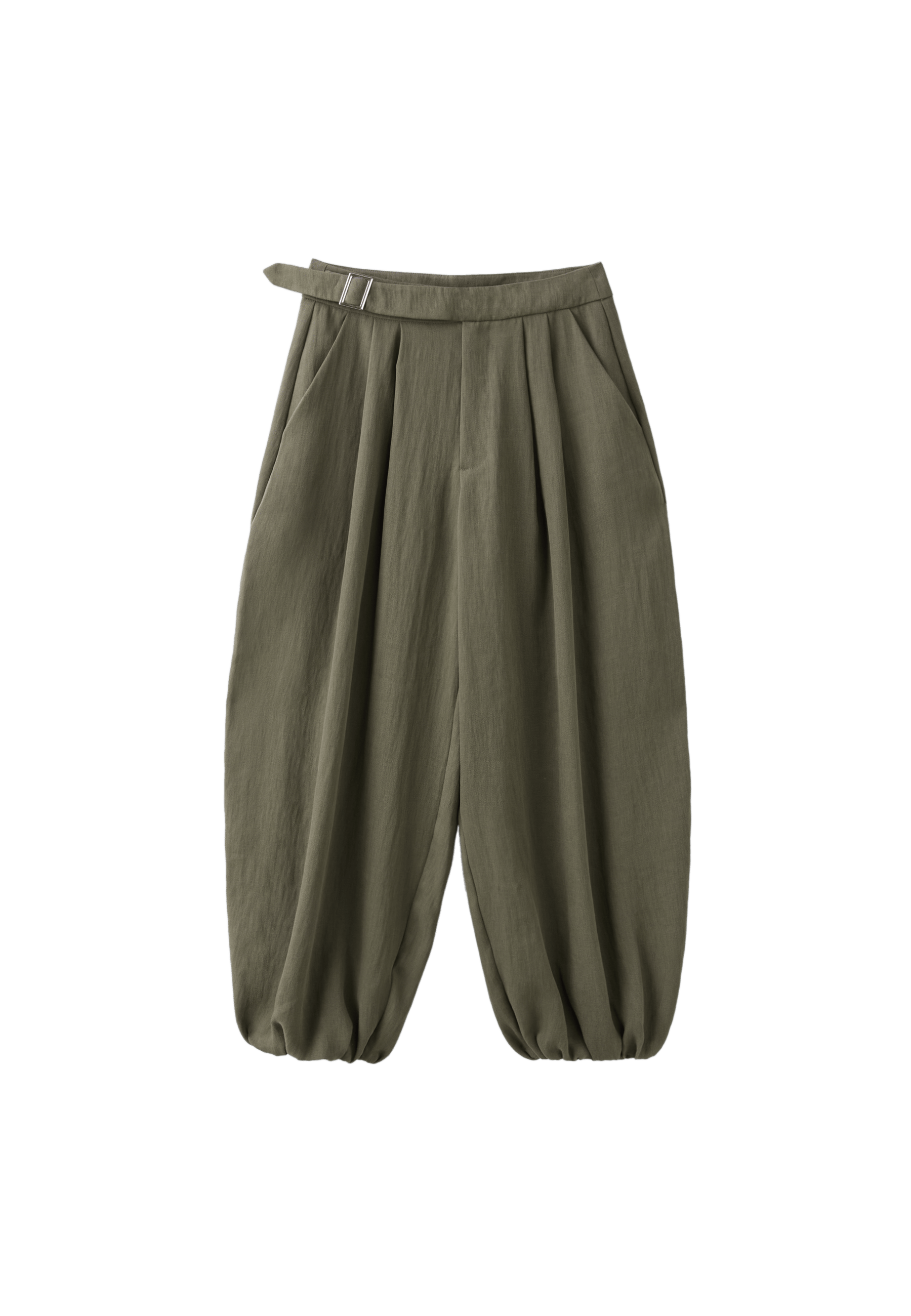 Sarouel trousers with buckle — Khaki