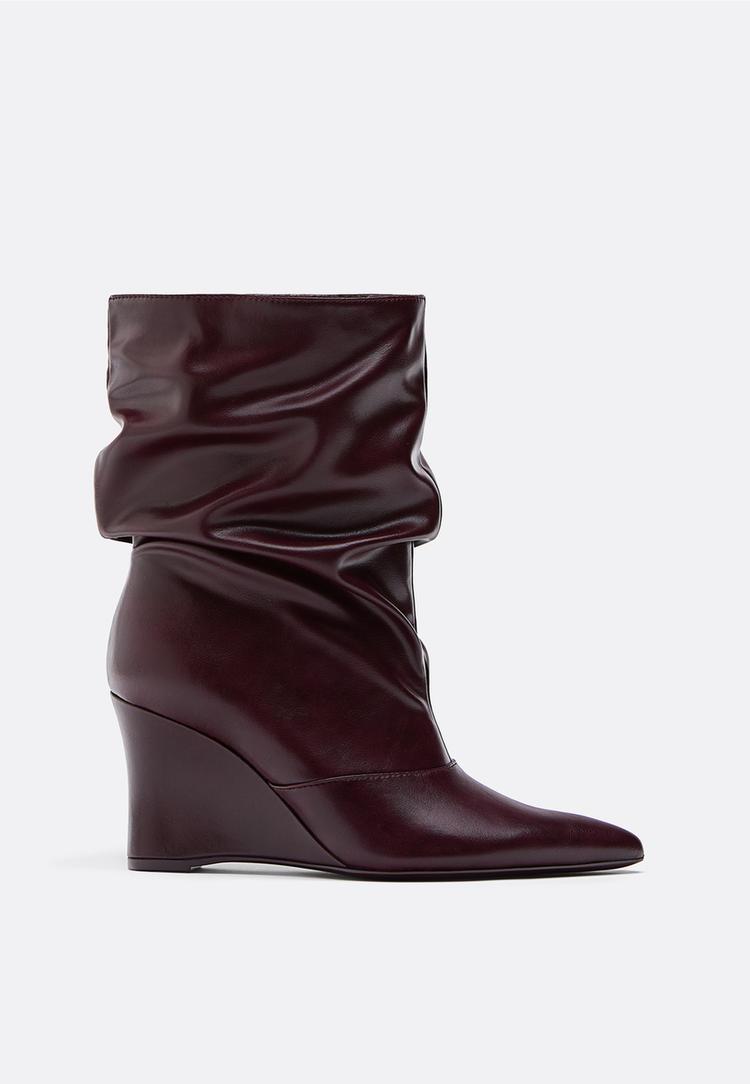 botines tacon cuna slouchy