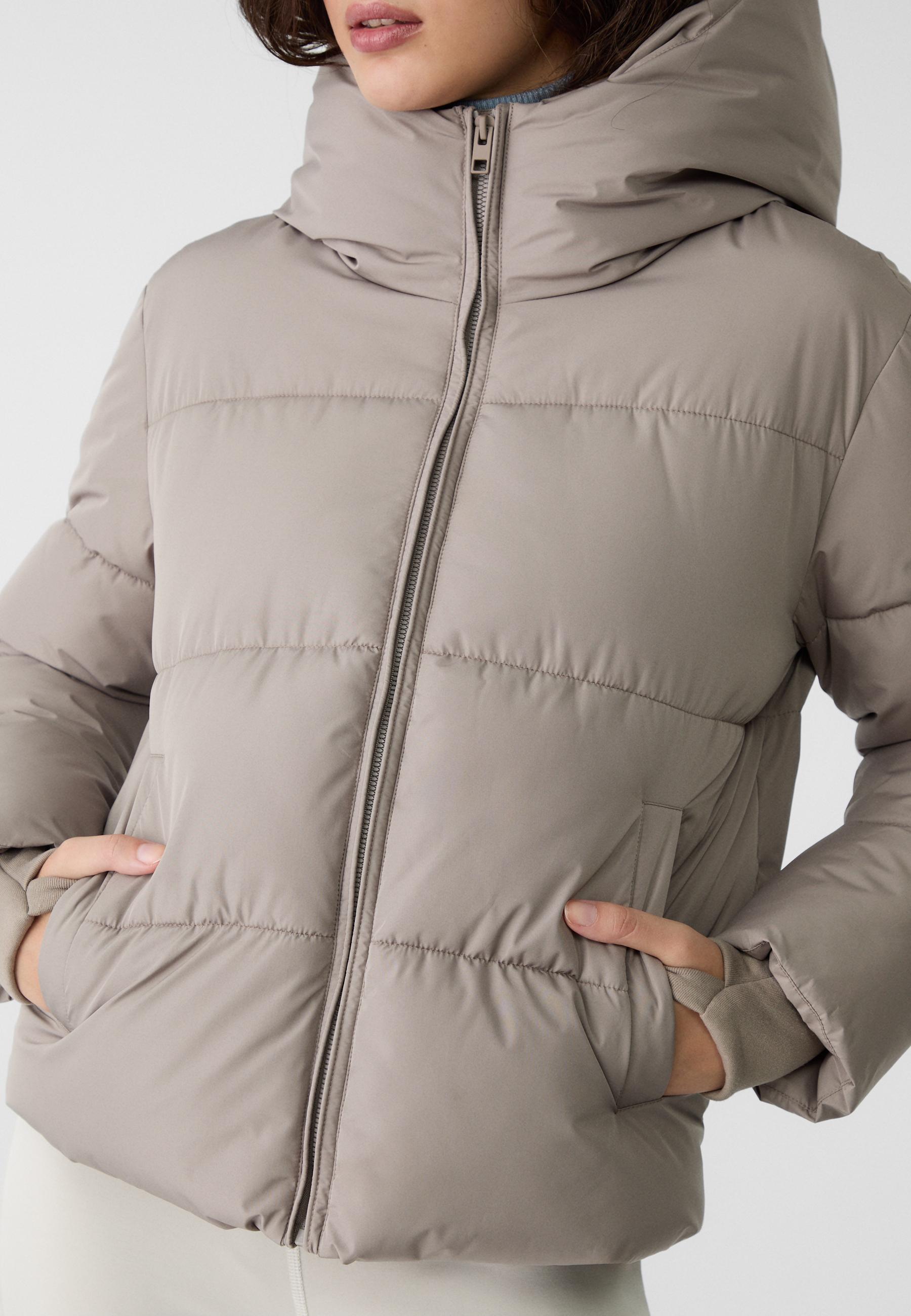 Basic kapüşonlu şişme mont - Görsel 13