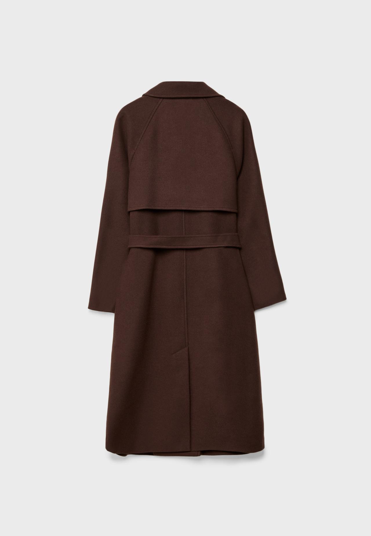 Soft-touch trench coat — Brown