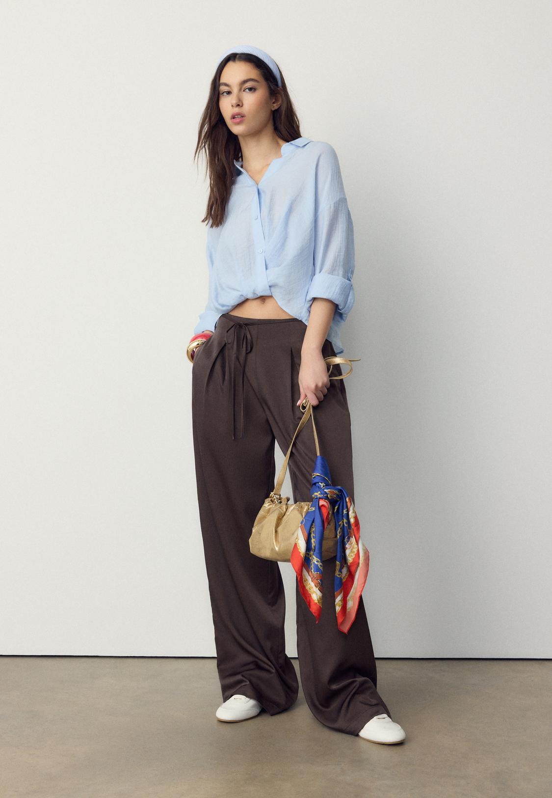 sachin and babi light blue dress Grace Karin Tie Dress Pants for Women