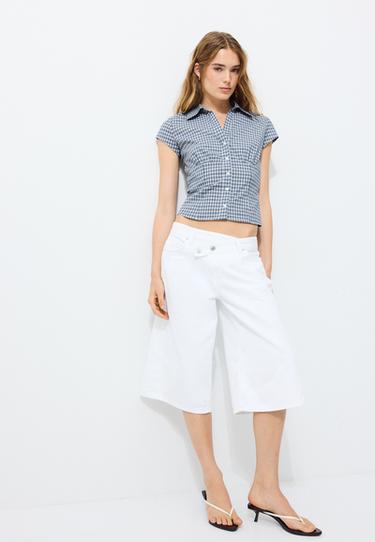 Short sleeve empire line shirt — Navy blue 2
