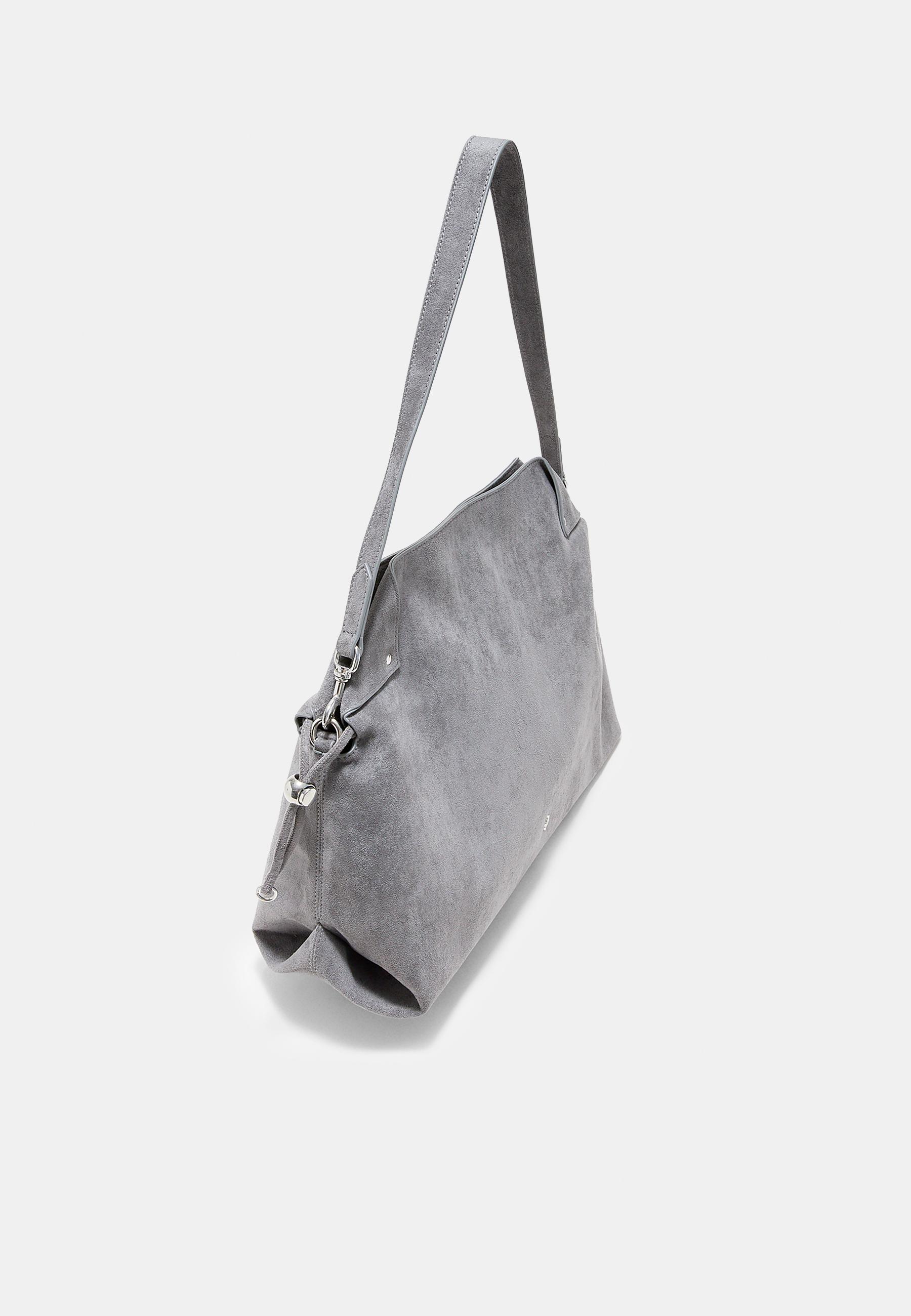 Ruched shoulder bag — Dark grey