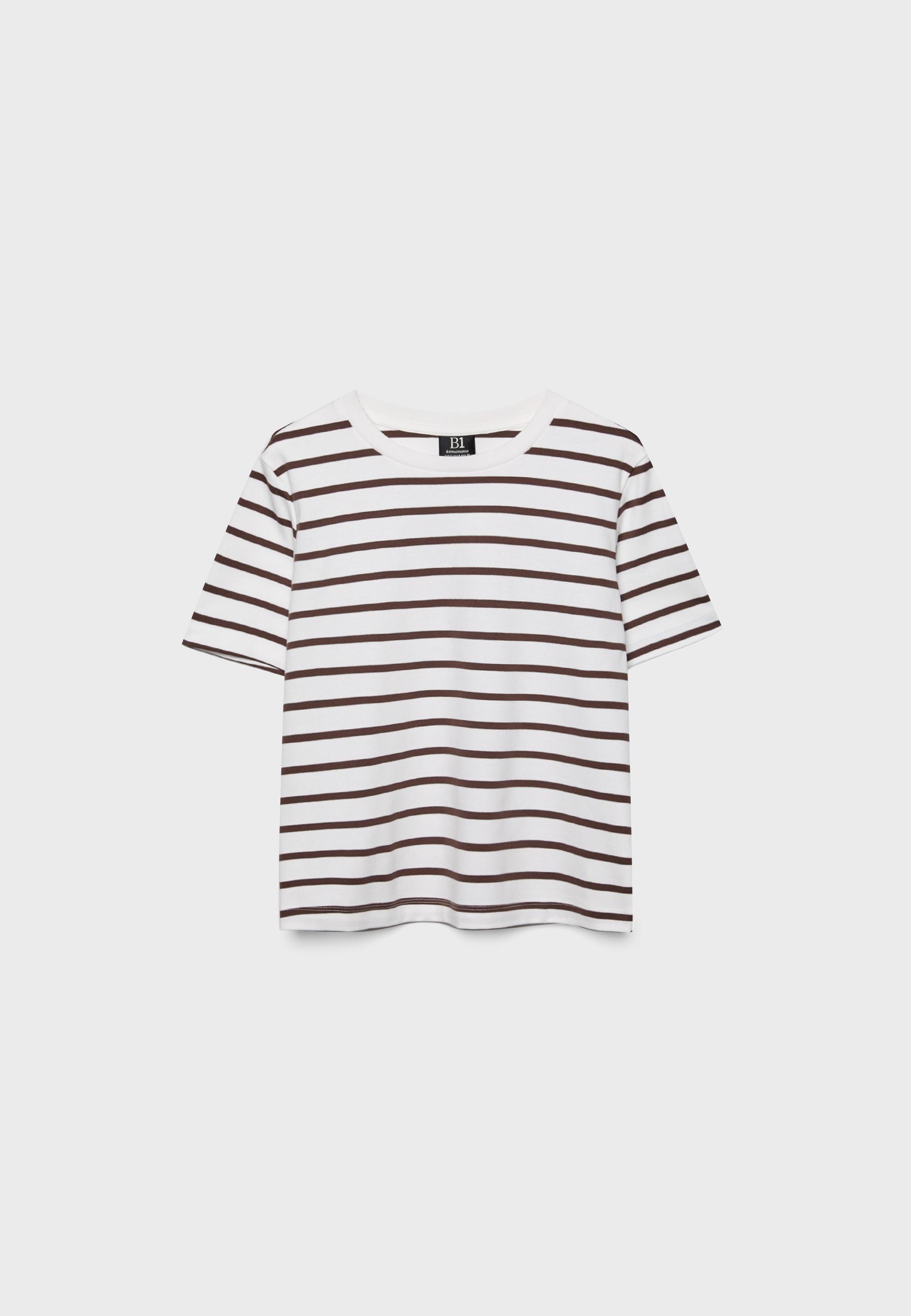 Basic heavy weight striped regular fit T-shirt