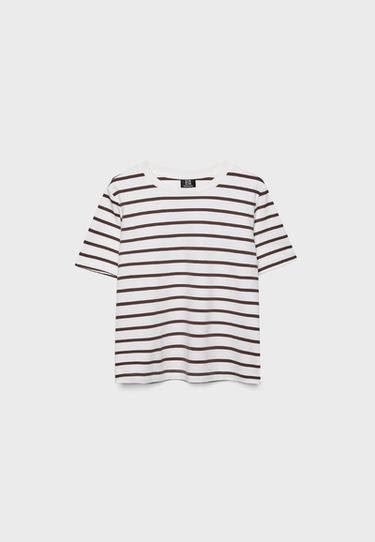 B01 Basic regular fit heavy weight striped T-shirt — Brown 7