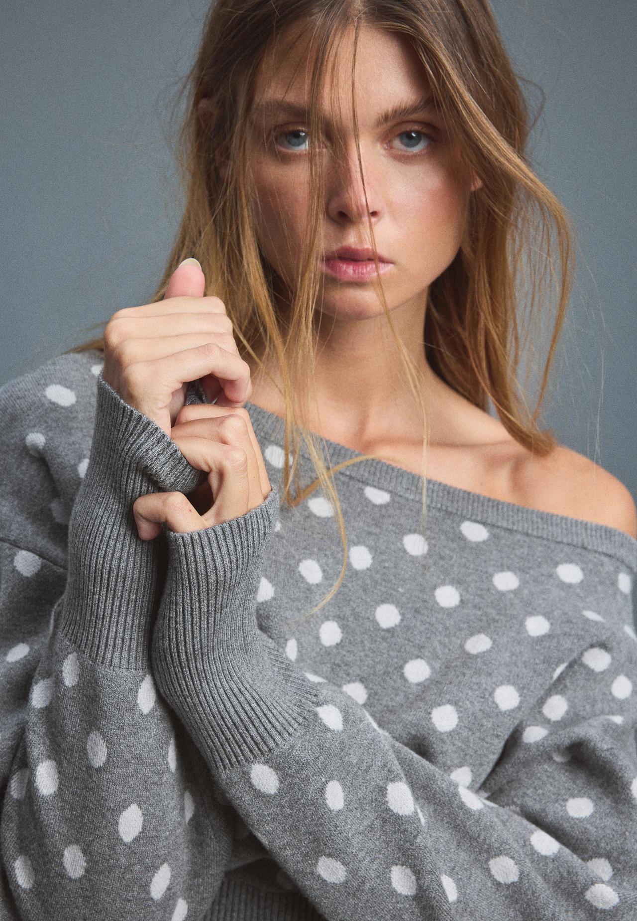 Asymmetric ribbed hem knit jumper — Dark grey