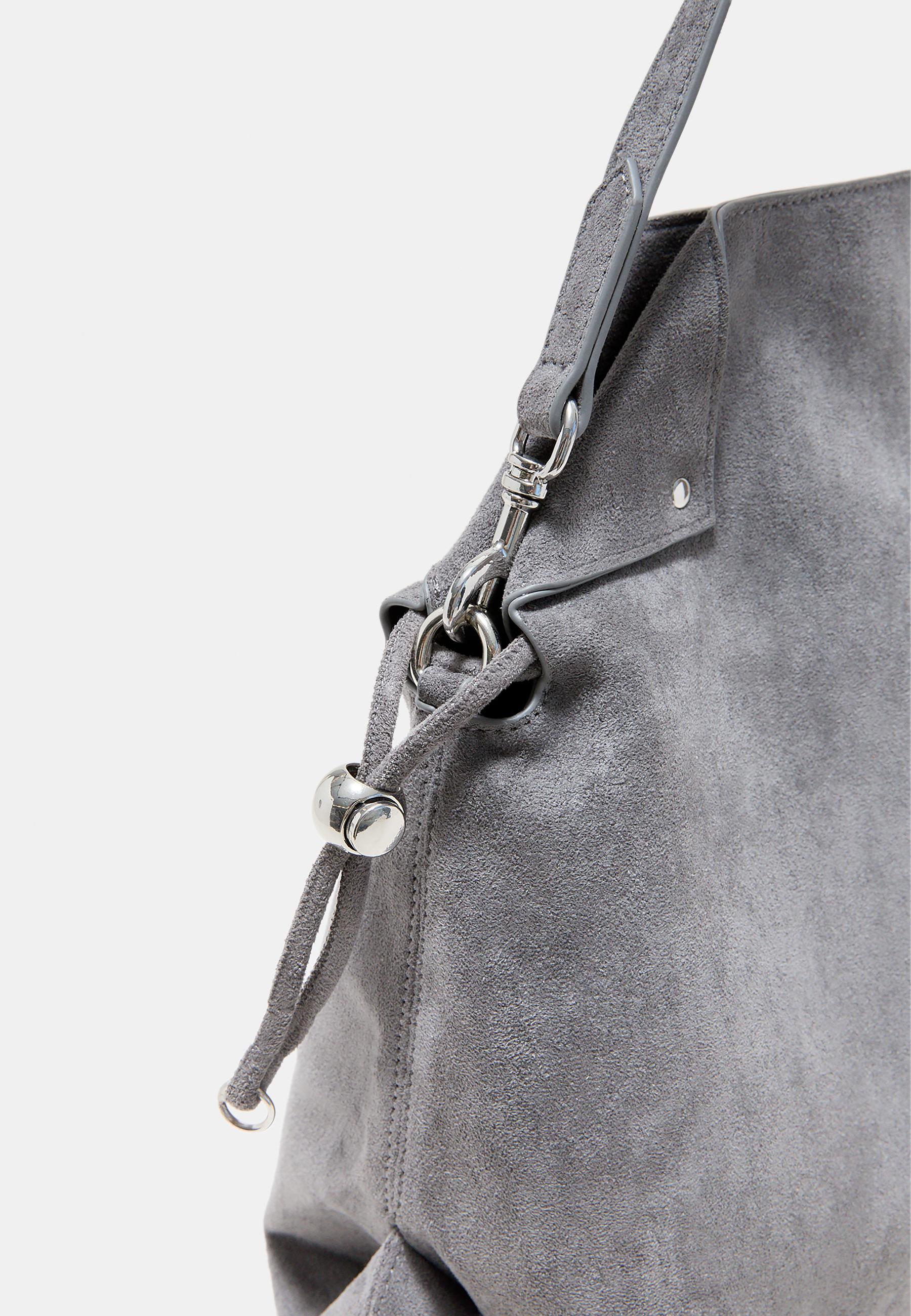 Ruched shoulder bag — Dark grey