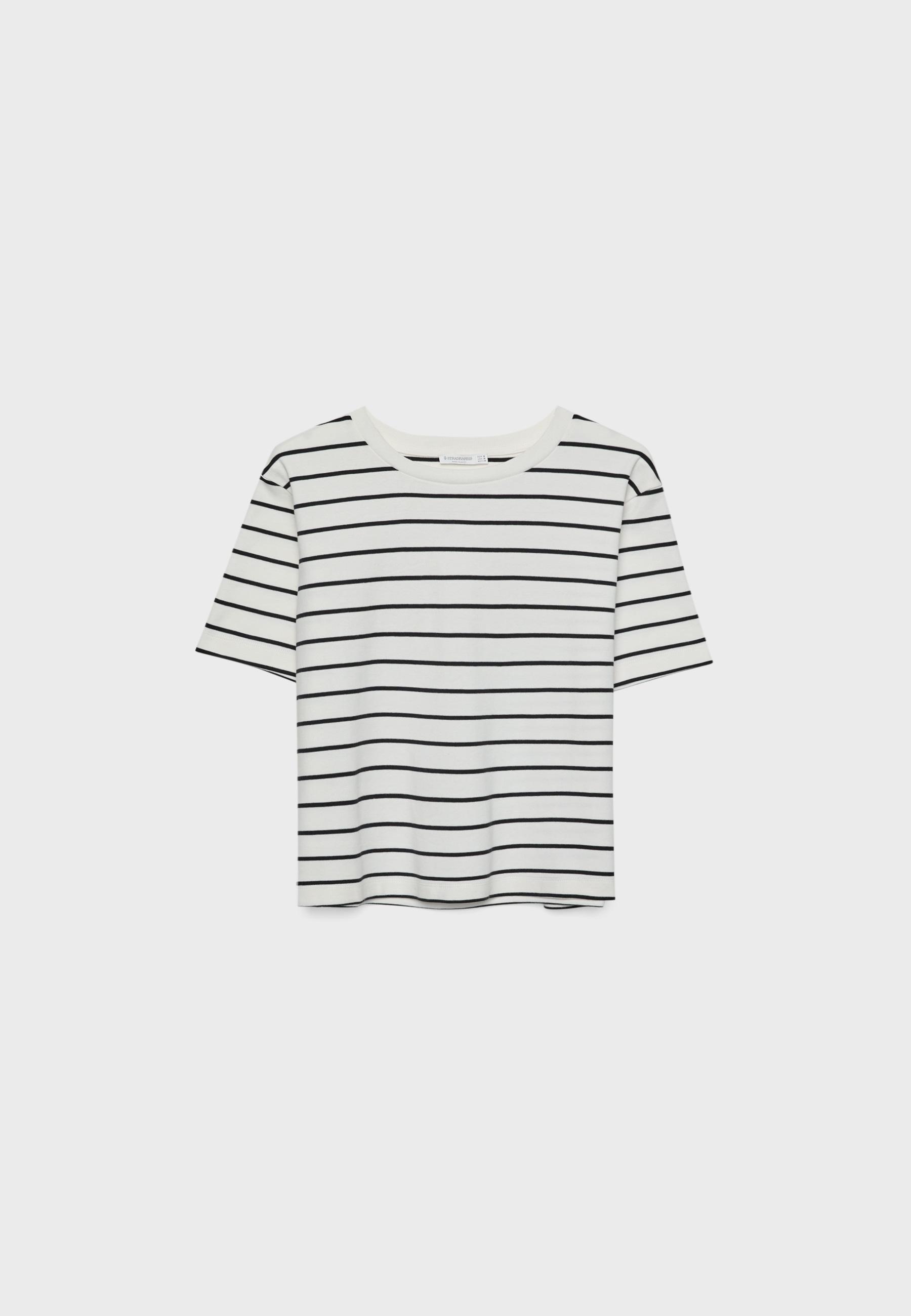 Basic heavy weight striped regular fit T-shirt