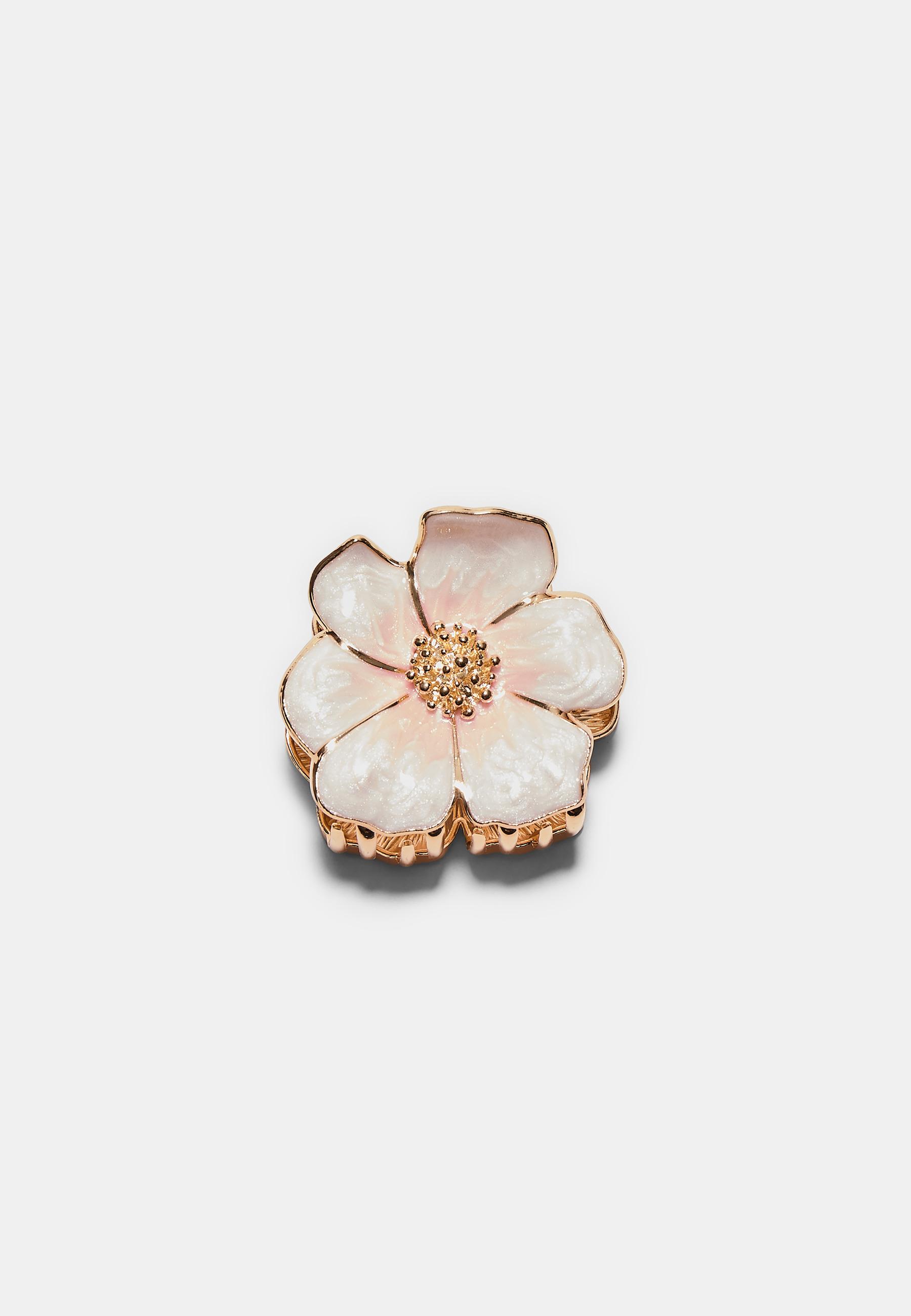 アクセサリー meguro MCR-401S Metallic flower hair clip - Women's fashion | Stradivarius Romania