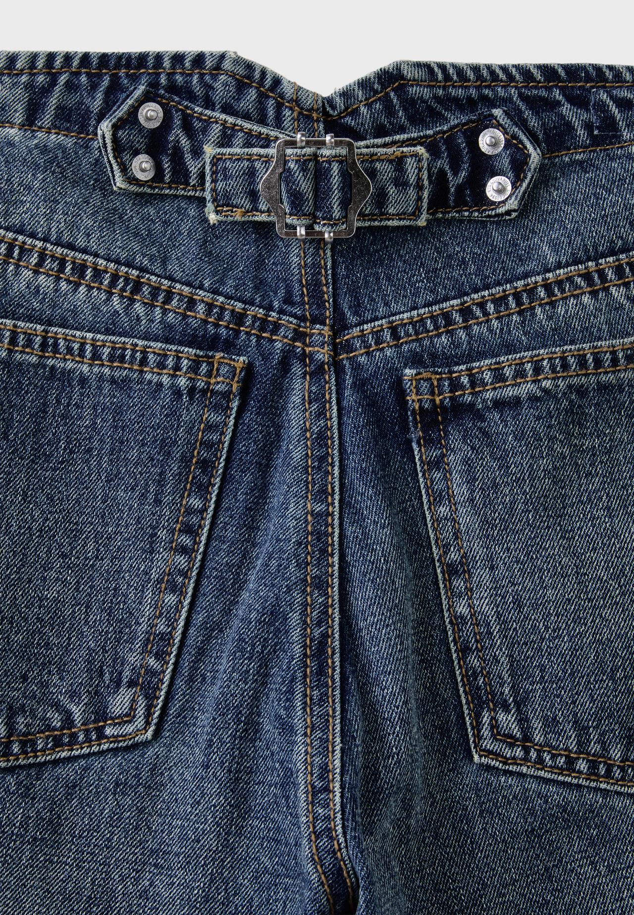 Barrel fit jeans with adjuster — MEDIUM DENIM WASH