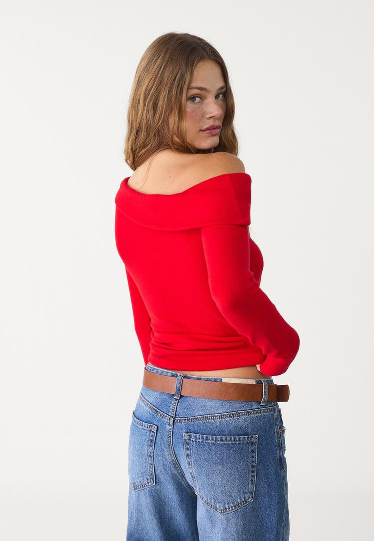 camiseta asimetrica punto
