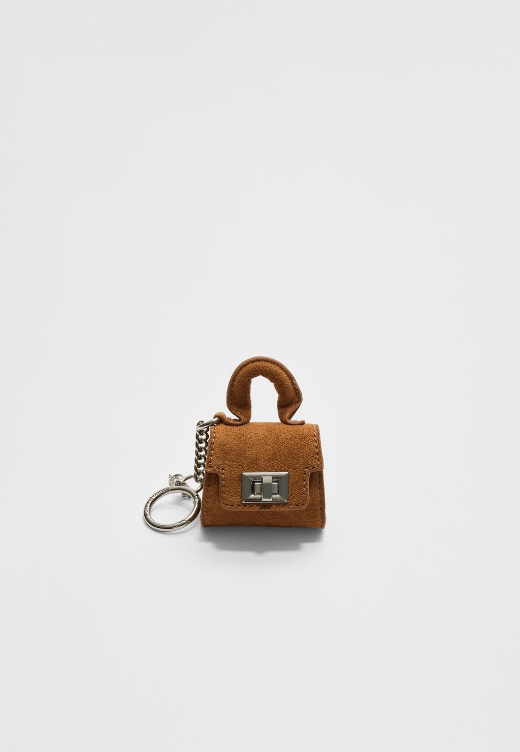 Portachiavi con charm mini borsa