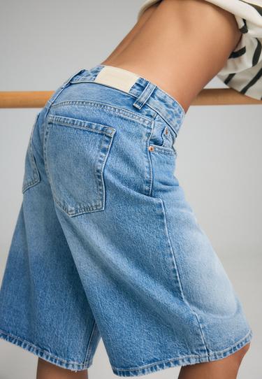 Baggy denim Bermuda shorts — MEDIUM LIGHT BLUE DENIM 4