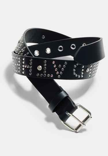 Studded message belt — Black 3