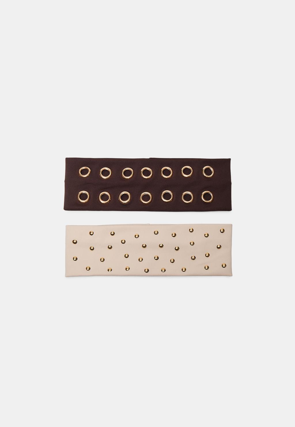 2-Pack Hårband Med Nitar