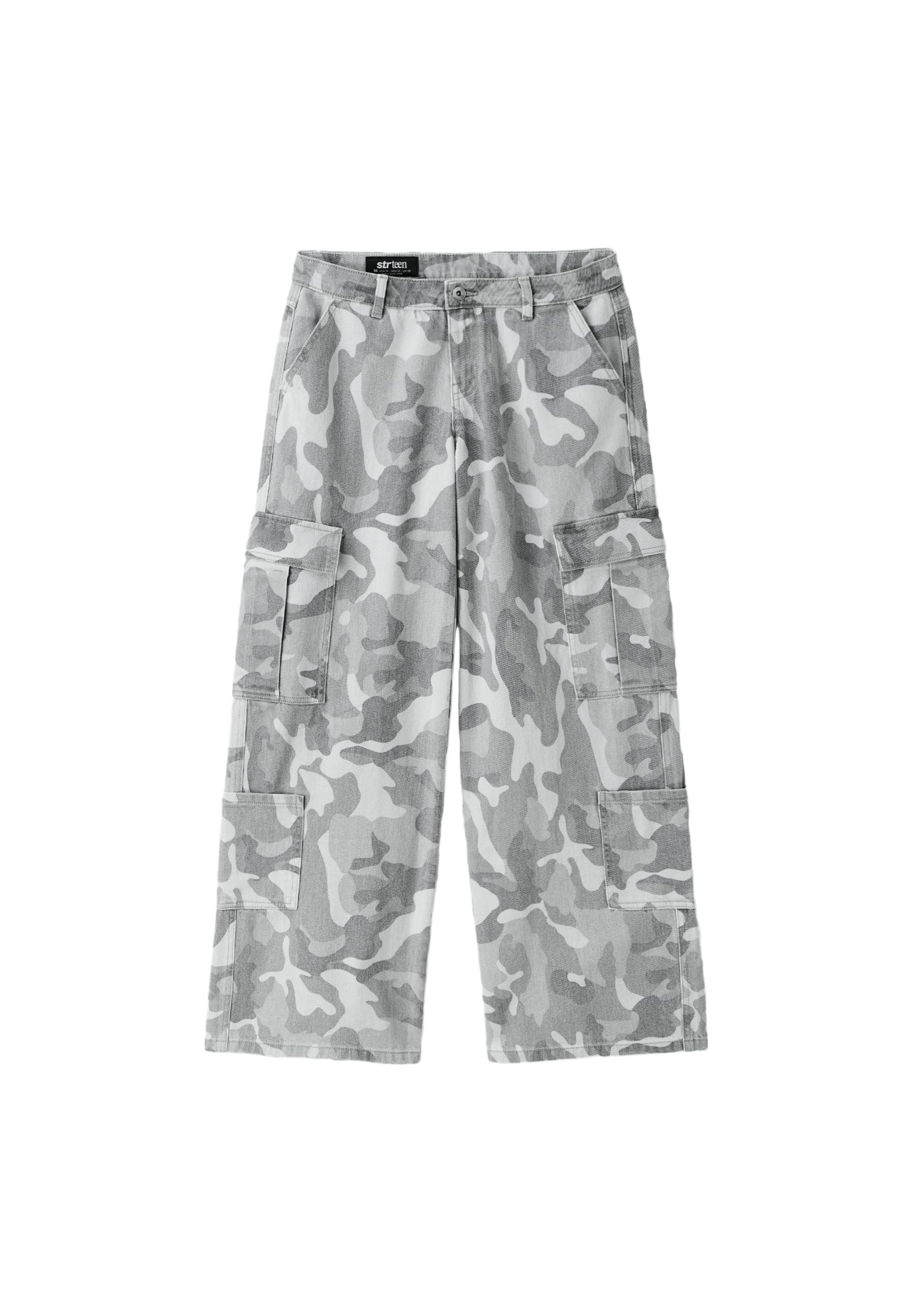Stradivarius Desenli kargo pantolon görsel 4