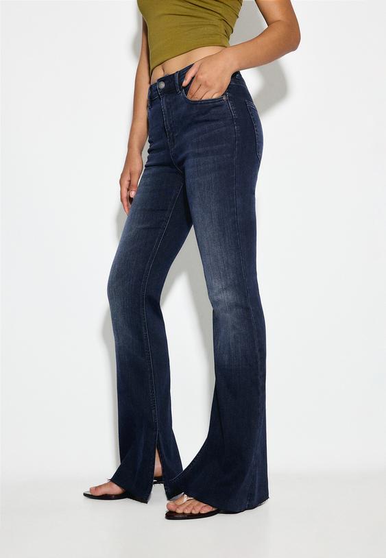d74 jeans flare slit