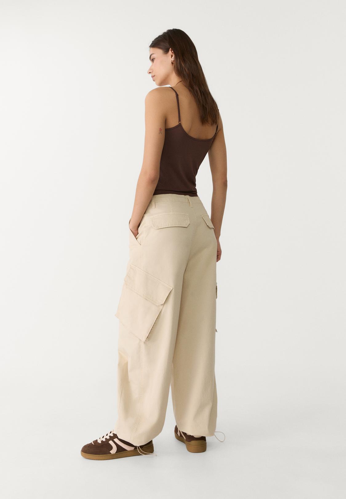 Top Verde Camisa Verde Militar Mujer Stradivarius Cargo Pantalones