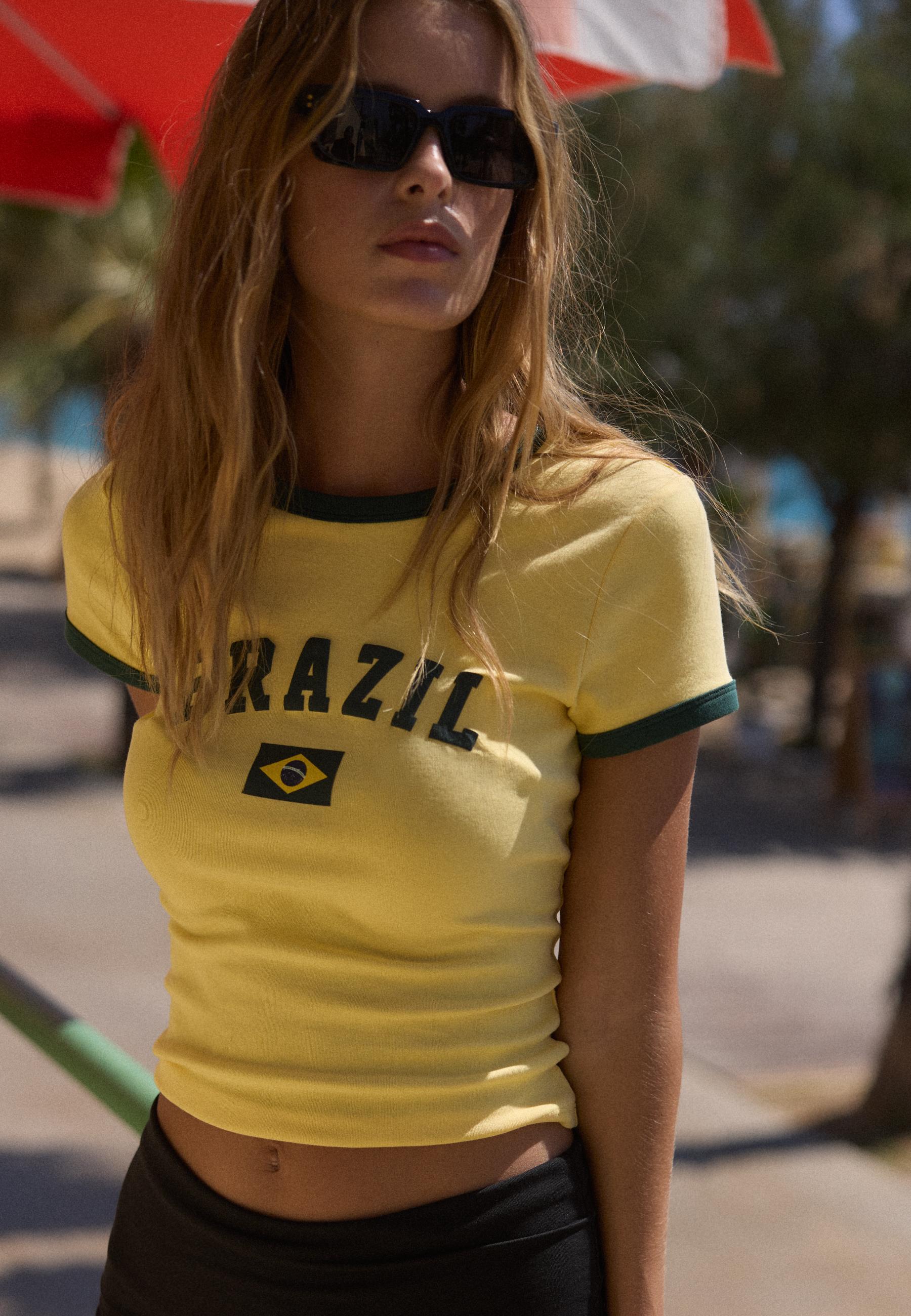 Baskılı kısa kollu t-shirt - Görsel 8