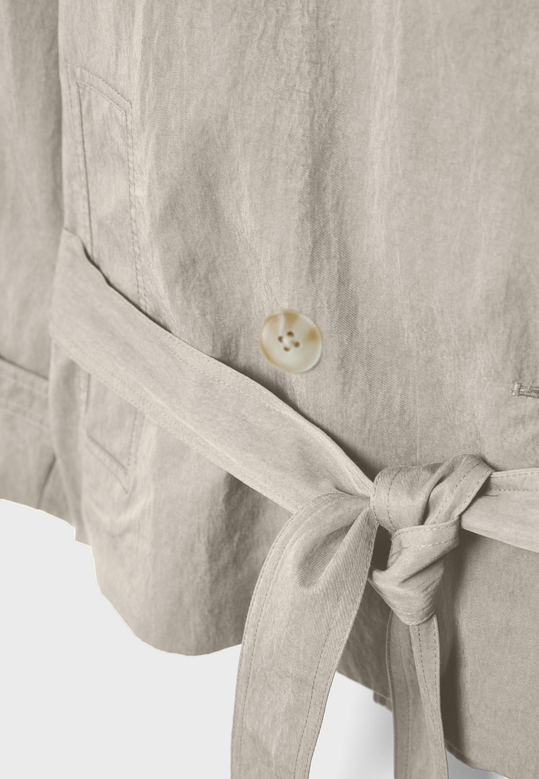 High neck trench — Beige