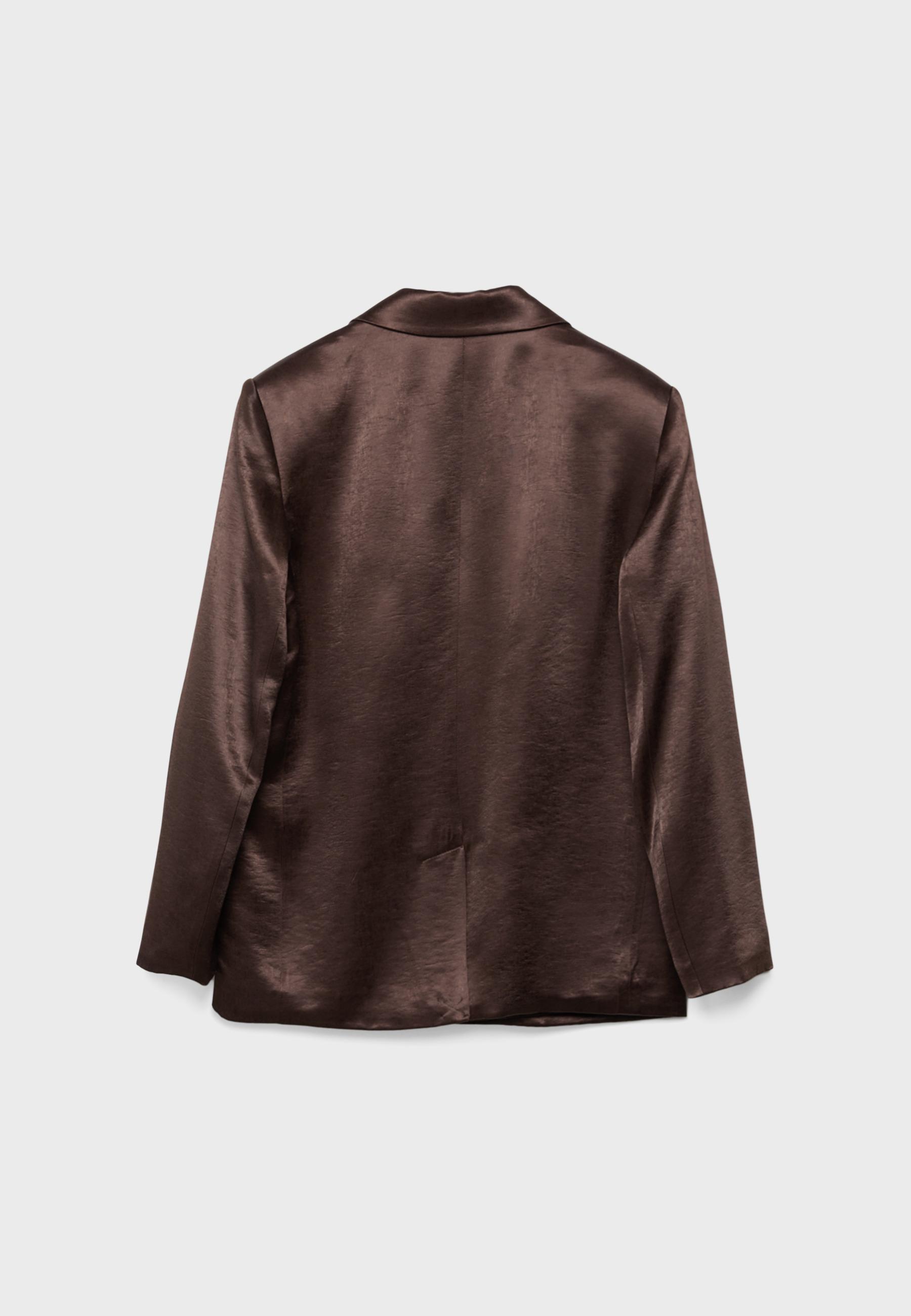 Satin blazer — Brown
