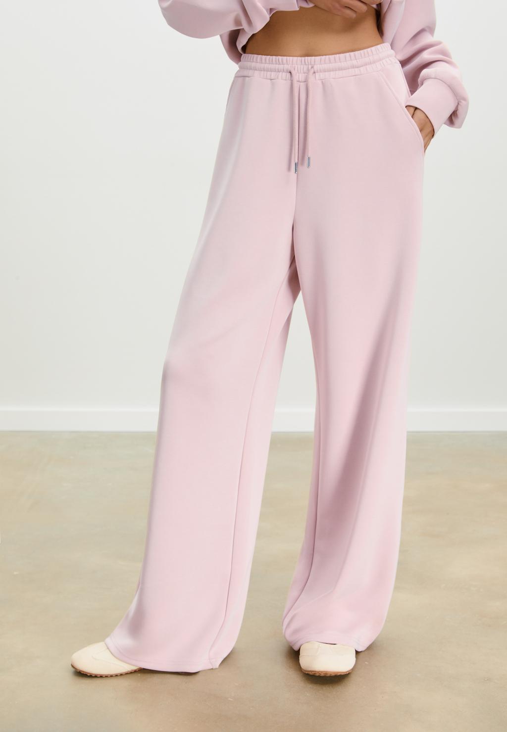 Pantalon palazzo en tissu doux