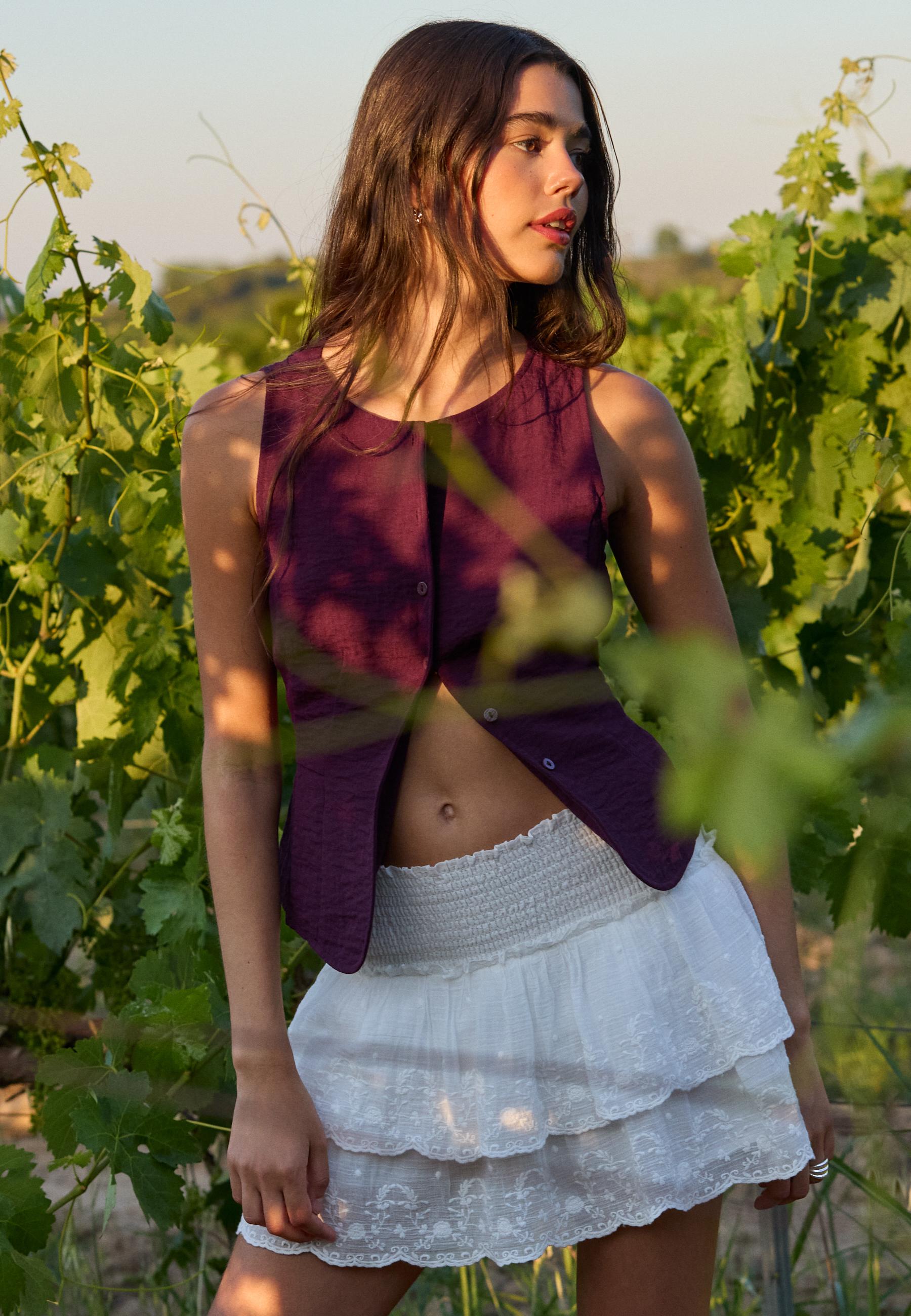 Buttoned waistcoat — Purple
