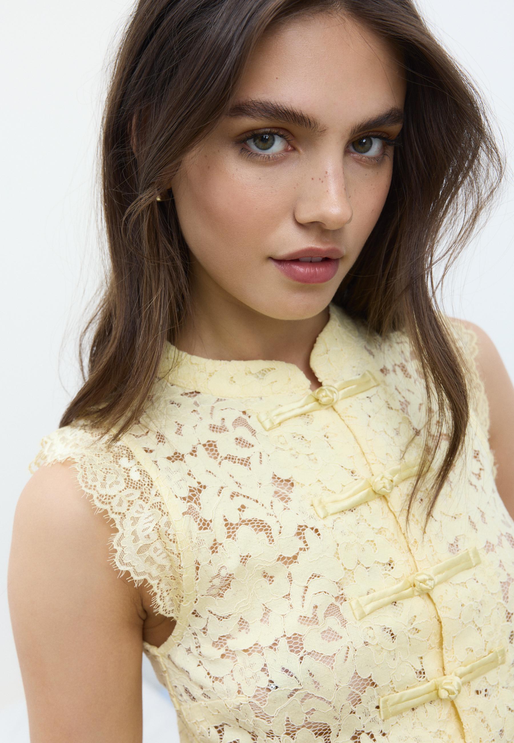 Dantel Qipao büstiyer - Görsel 9