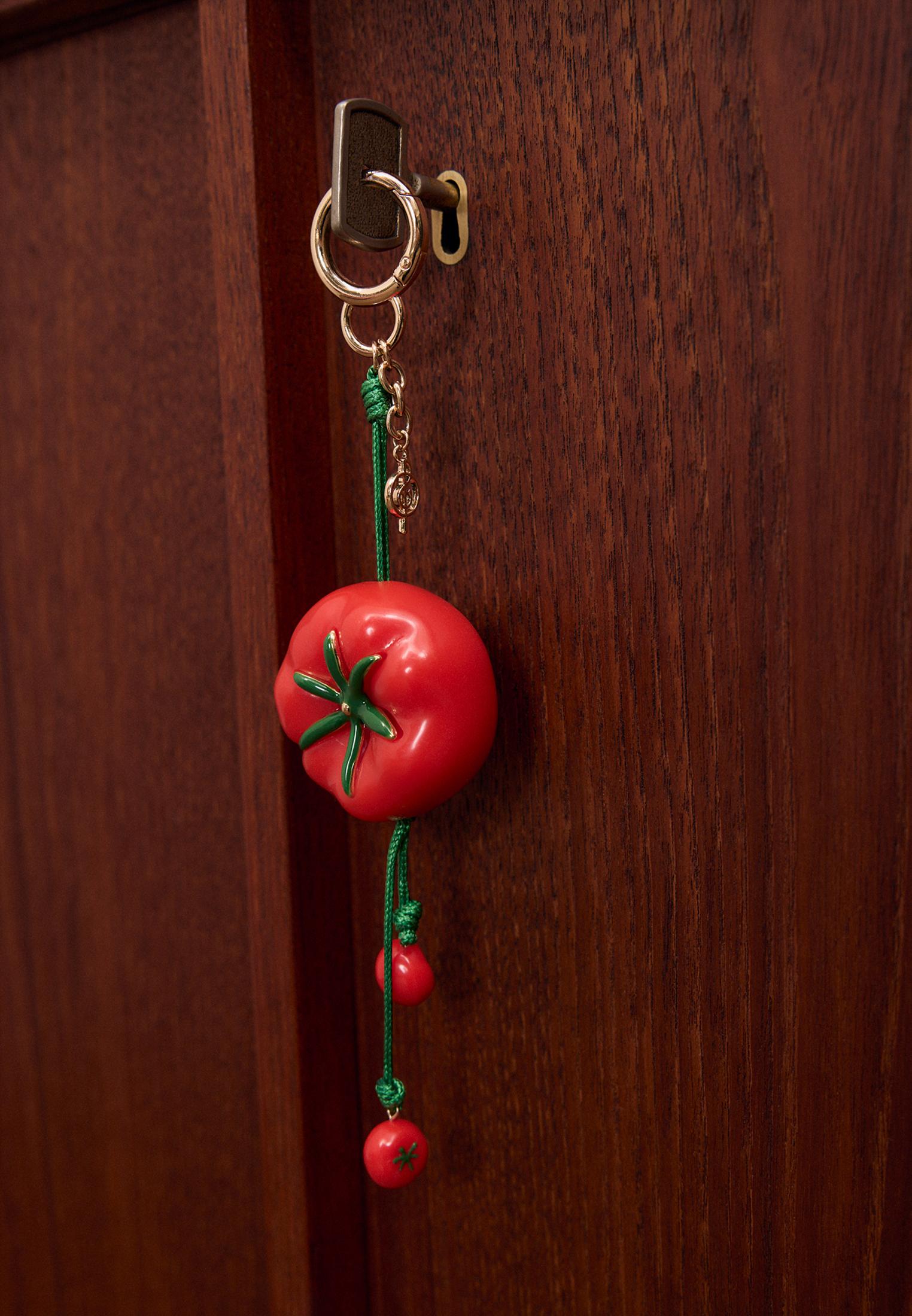 Tomato charm keyring — Red