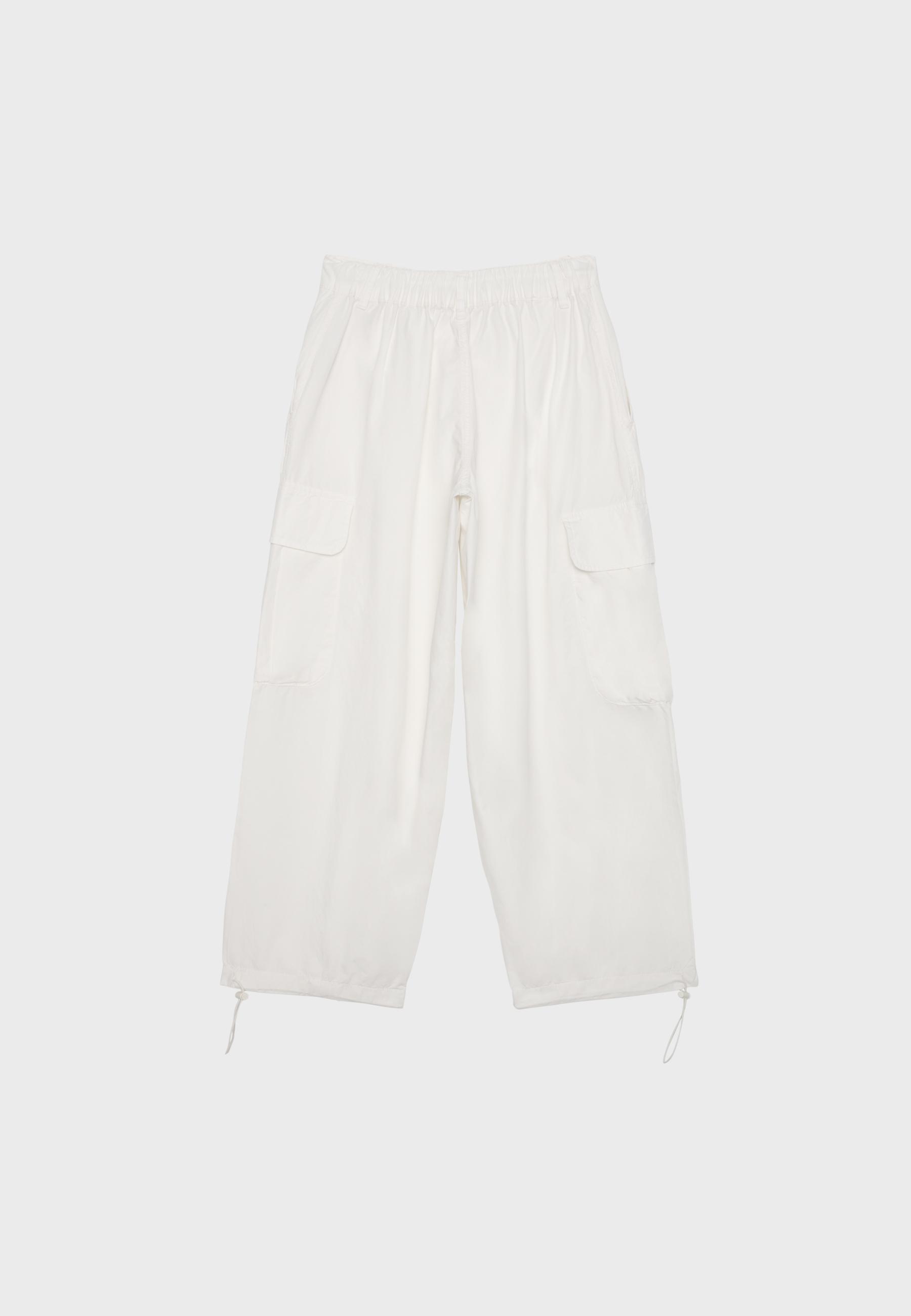 Poplin cargo trousers — Stone
