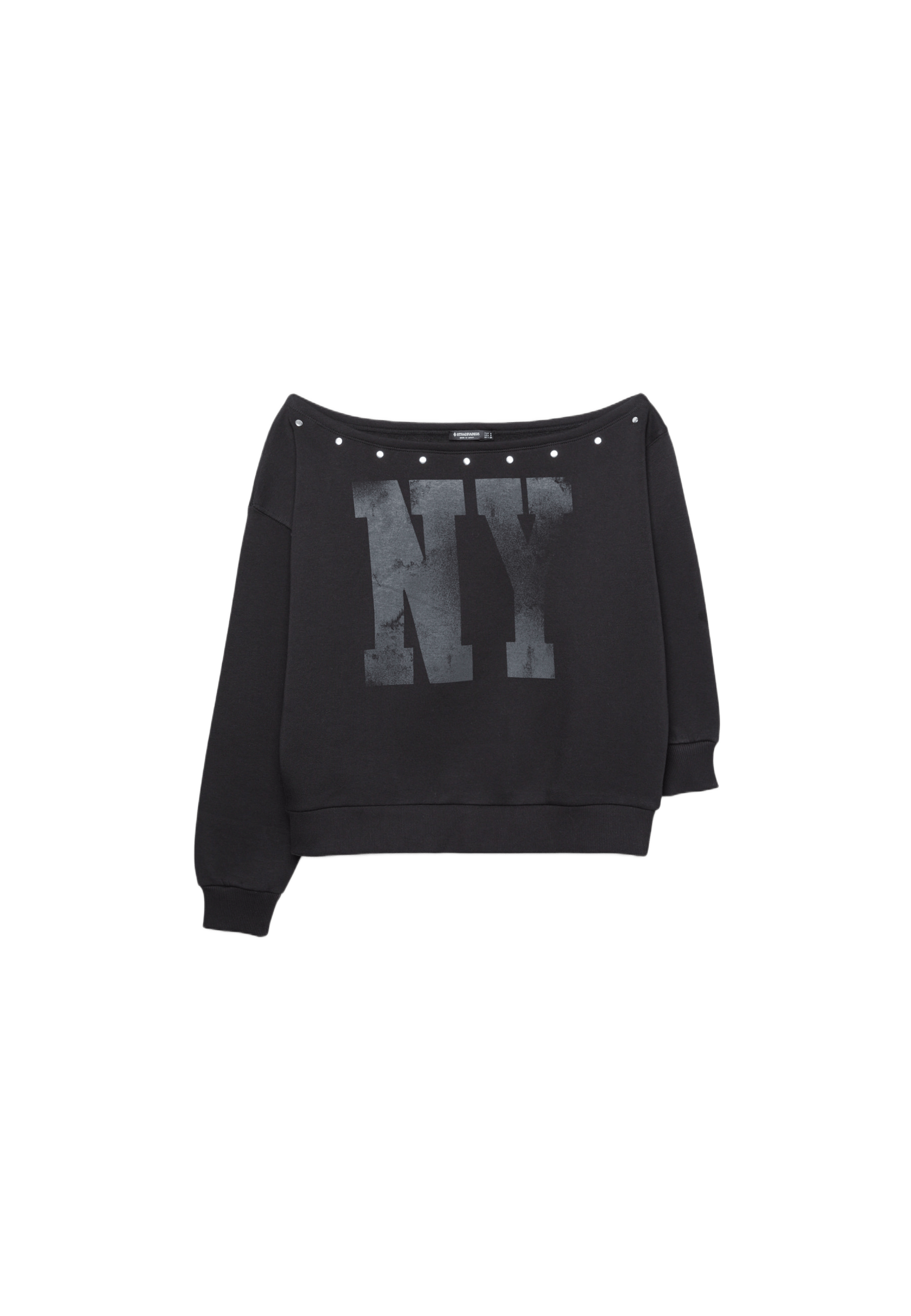 Studded sweatshirt — Black