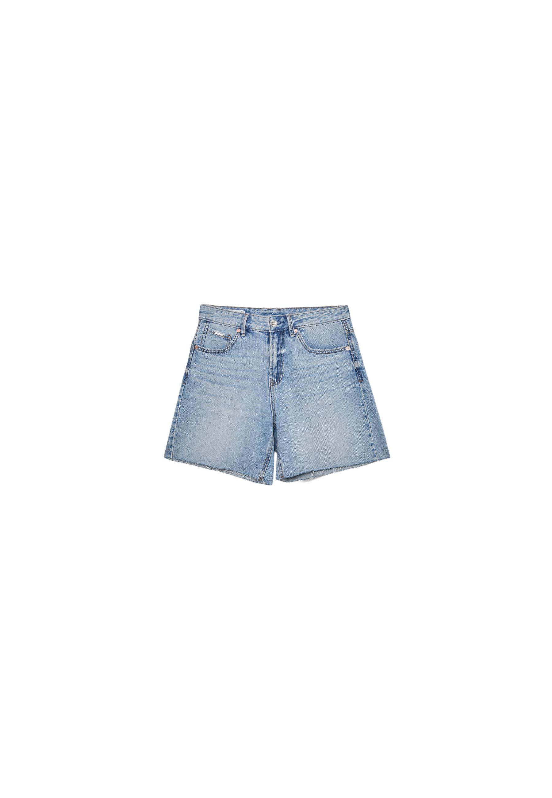D93 Longline shorts — OVERDYED BLUE DENIM