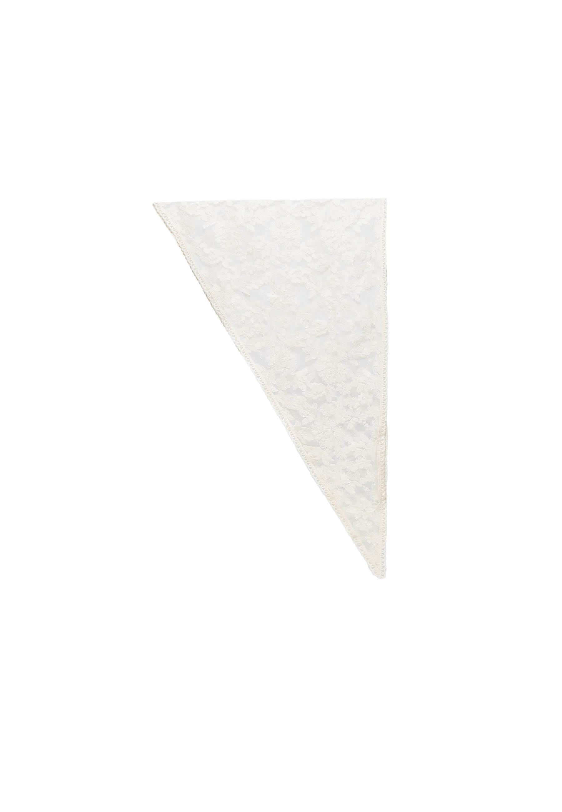 Embroidered lace sarong — Ecru