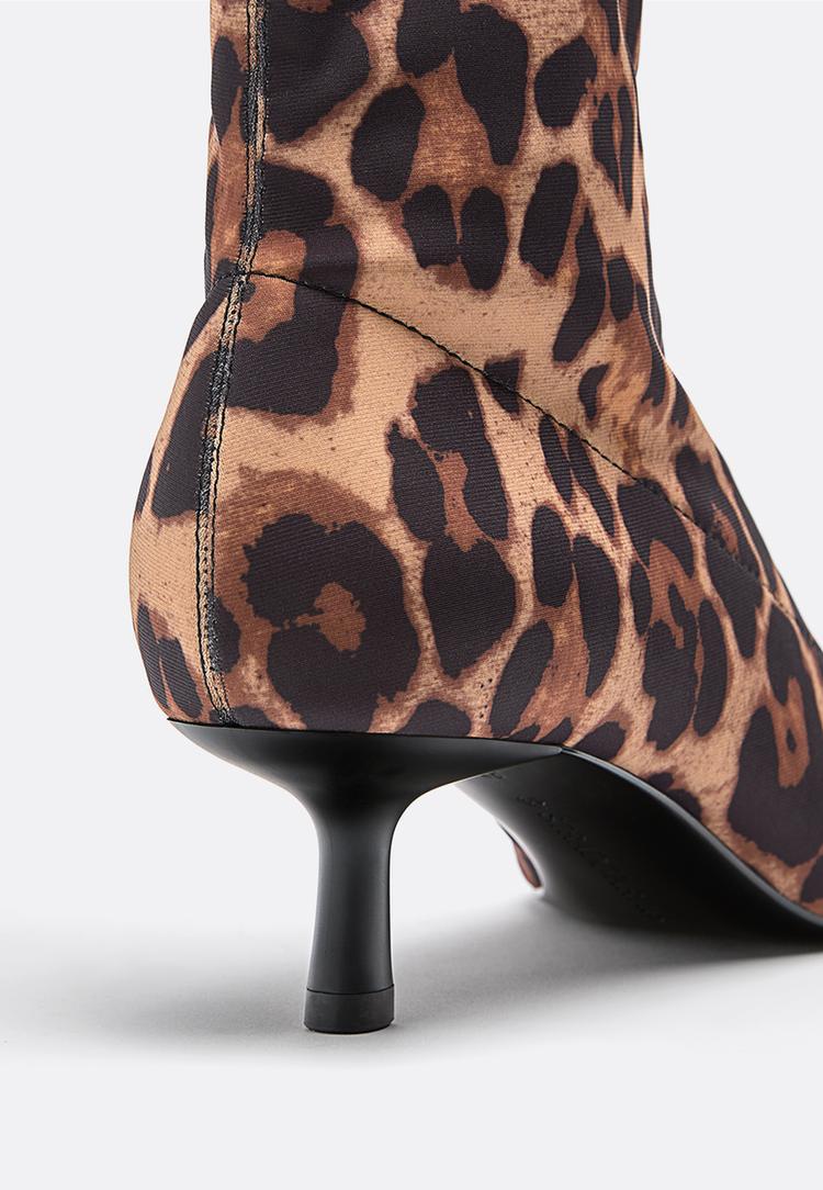 botines tacon kitten animal print