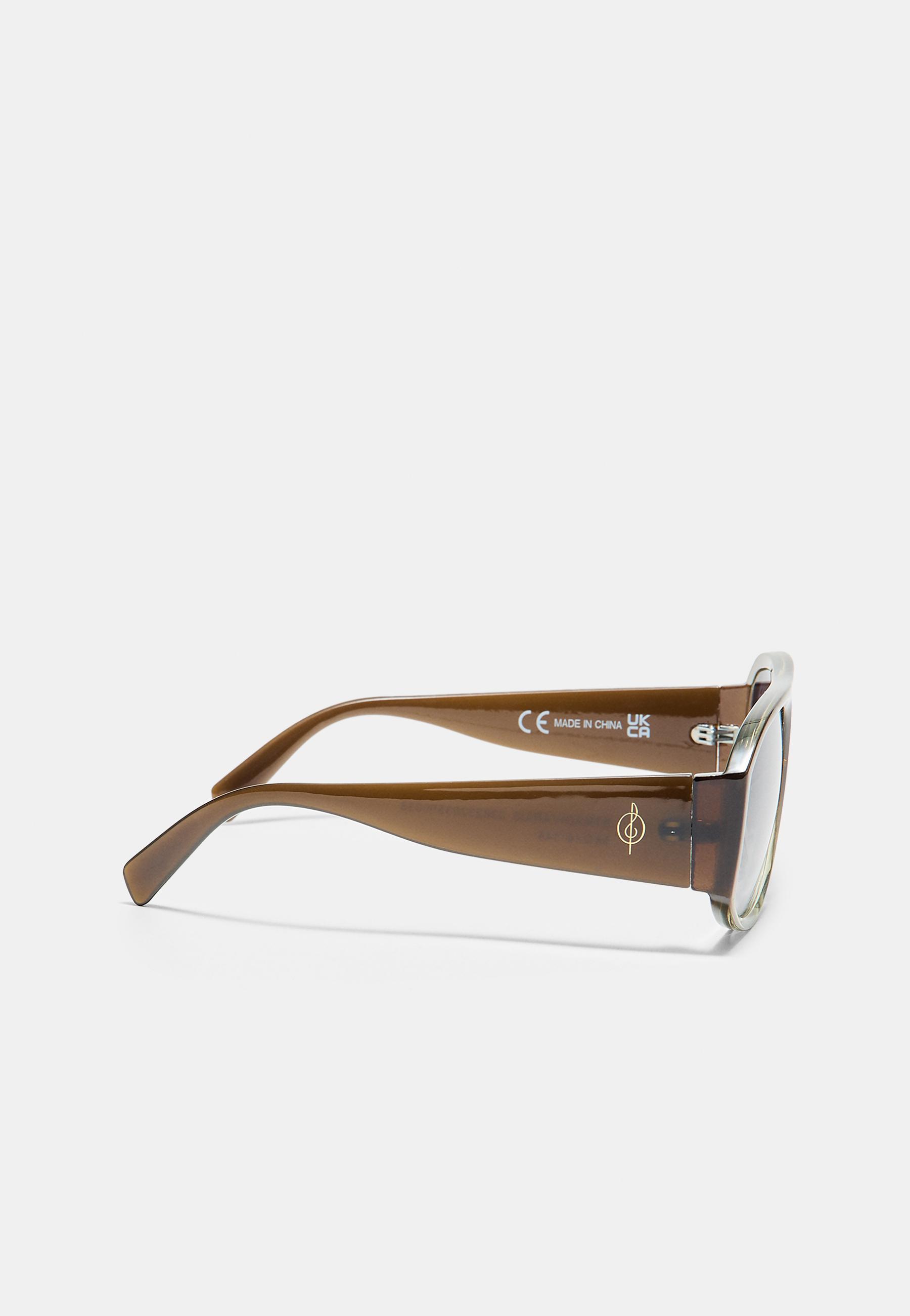 Gradient resin sunglasses — Khaki