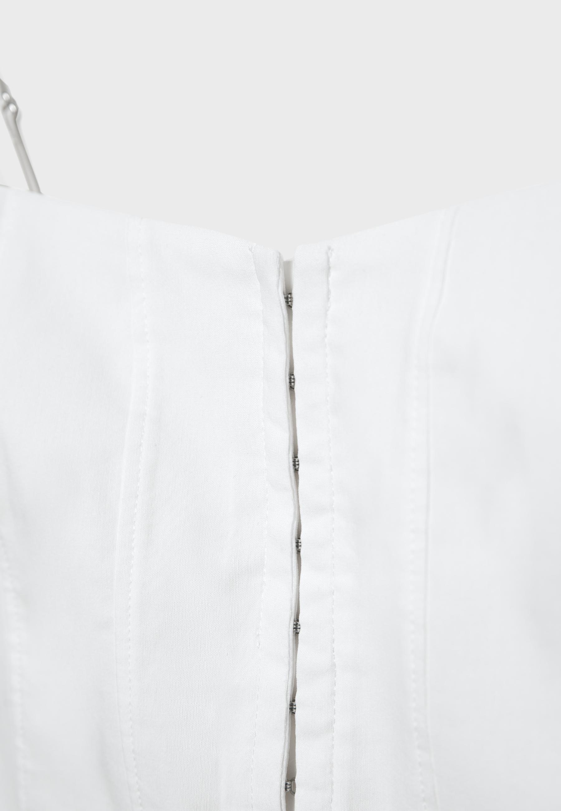 Corset top with straps — White