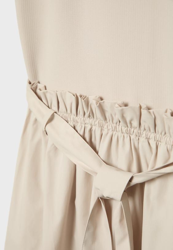 İki malzemeli midi elbise - Görsel 9