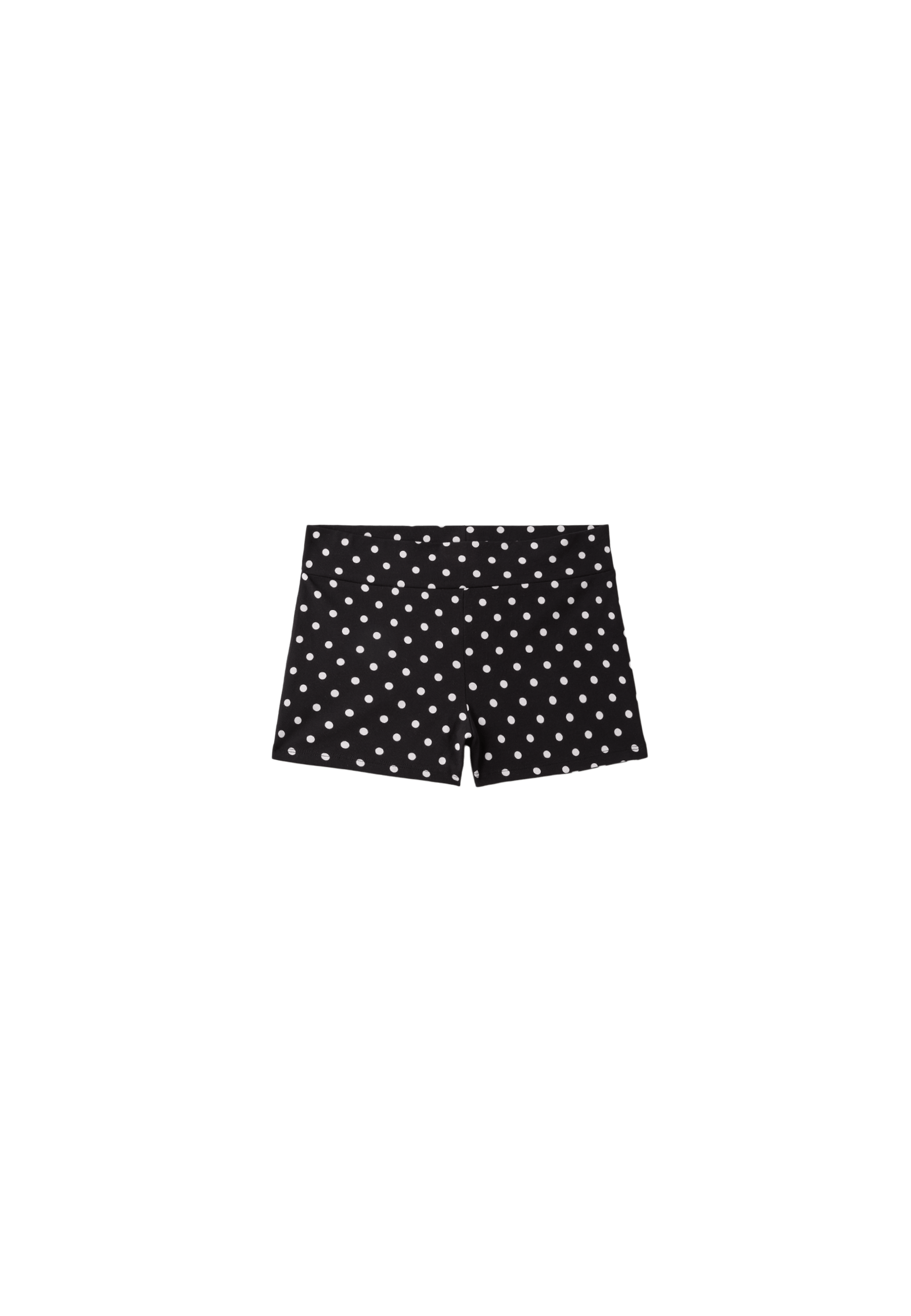 Polka dot mini shorts — Black