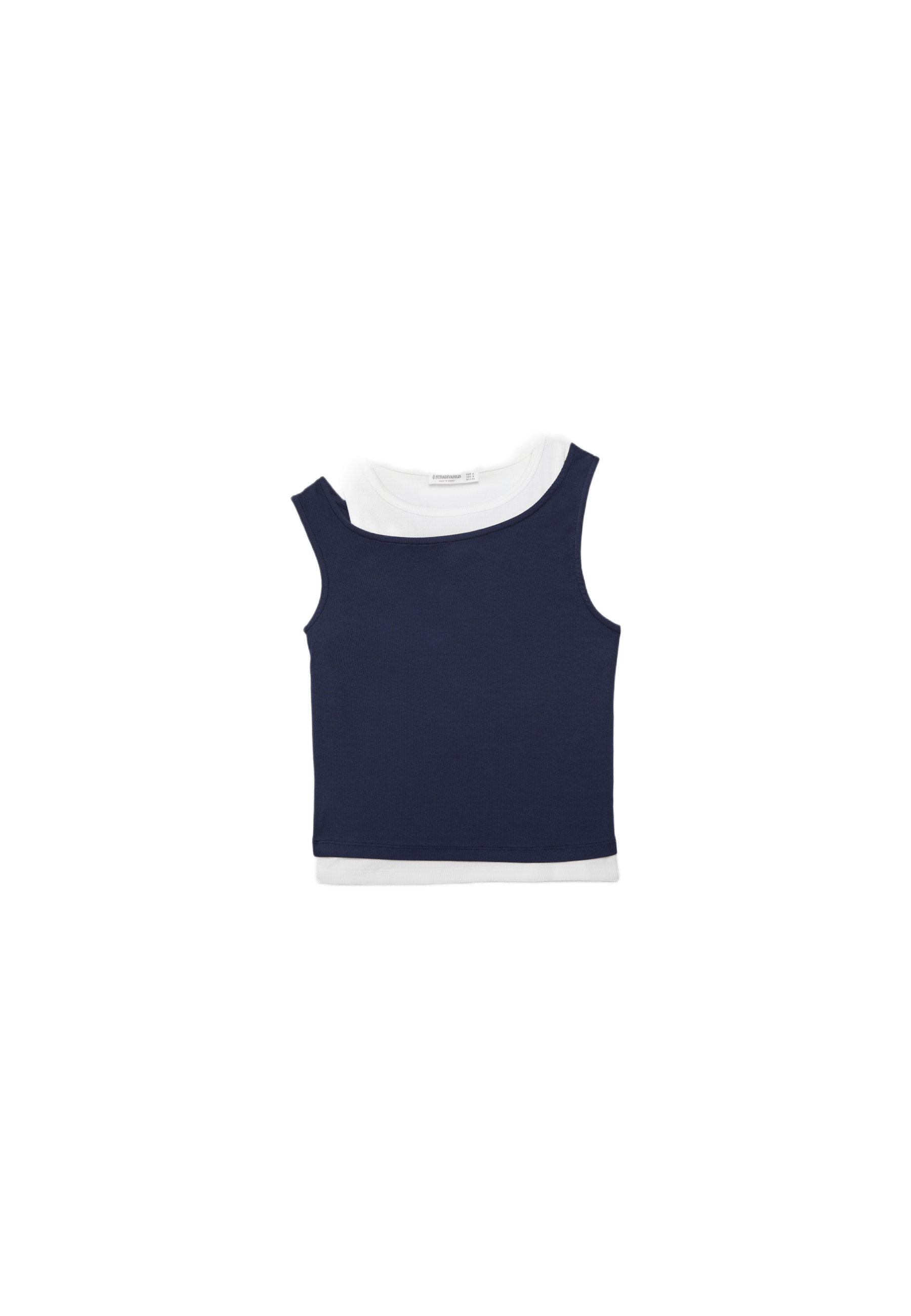 Double layer T-shirt — Navy blue
