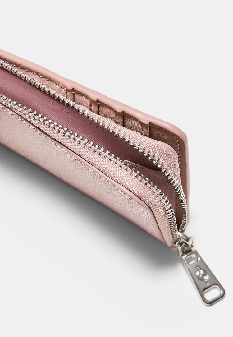 Stradivarius Καρτοθηκη Με Λαμψη Παστέλ Ροζ Os φωτογραφία