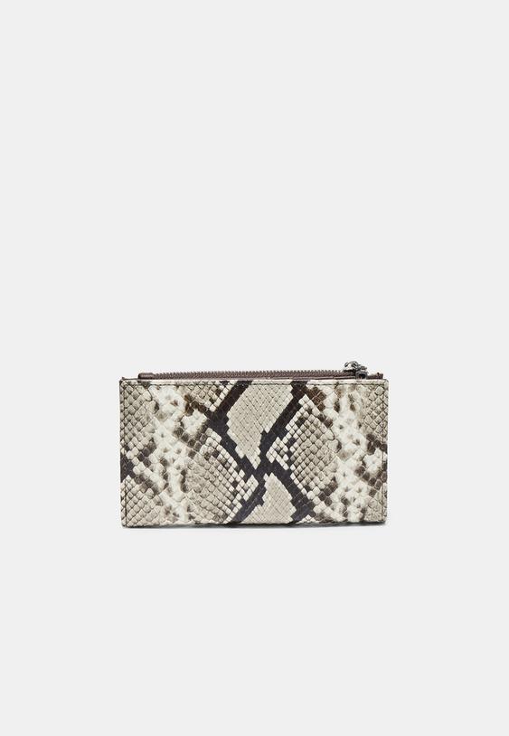 portemonnaie basique effet serpent